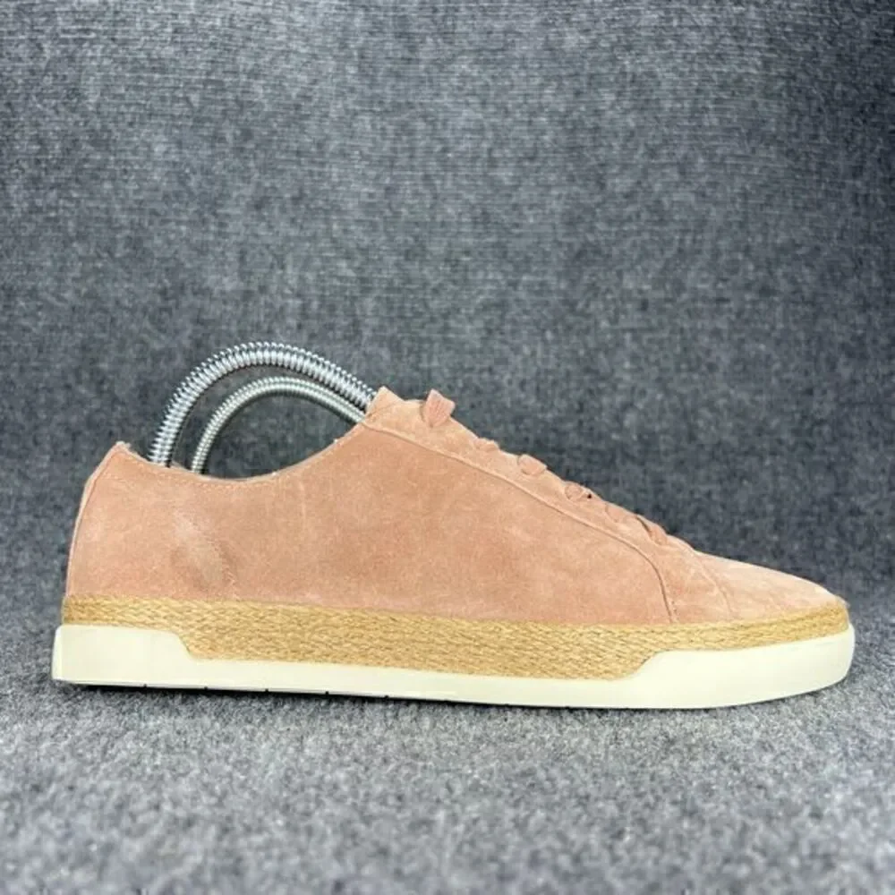 Vince Jadon Espadrille Sneakers Womens 9 Blush Pink Suede Leather Casual Minimal